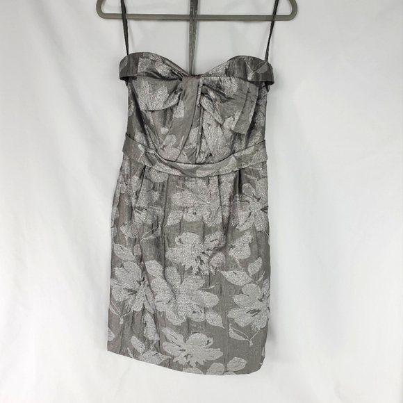WHITE by Vera‎ Wang Strapless Bow Dress 8 - Picture 1 of 5